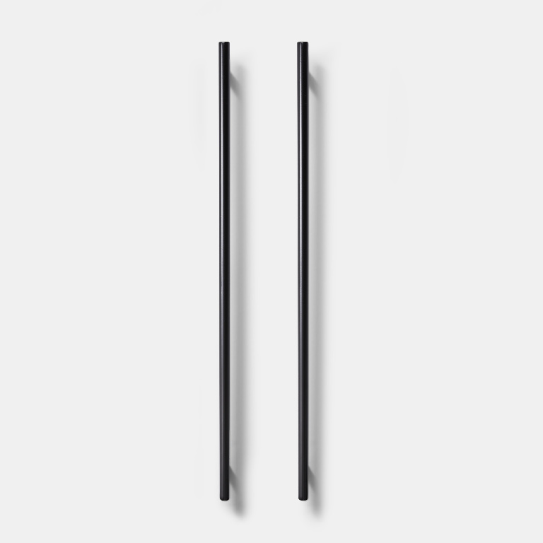 Set manere GOODHOME Annatto, otel, 51 cm, negru, 2 bucati