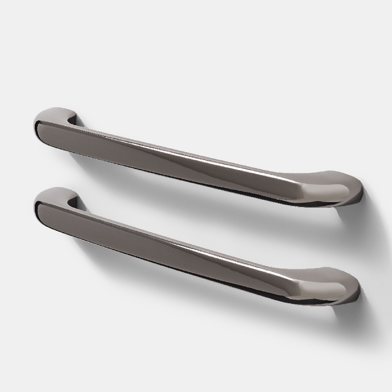 Set manere GOODHOME Condio, aluminiu, 22.5 cm, argintiu, 2 bucati
