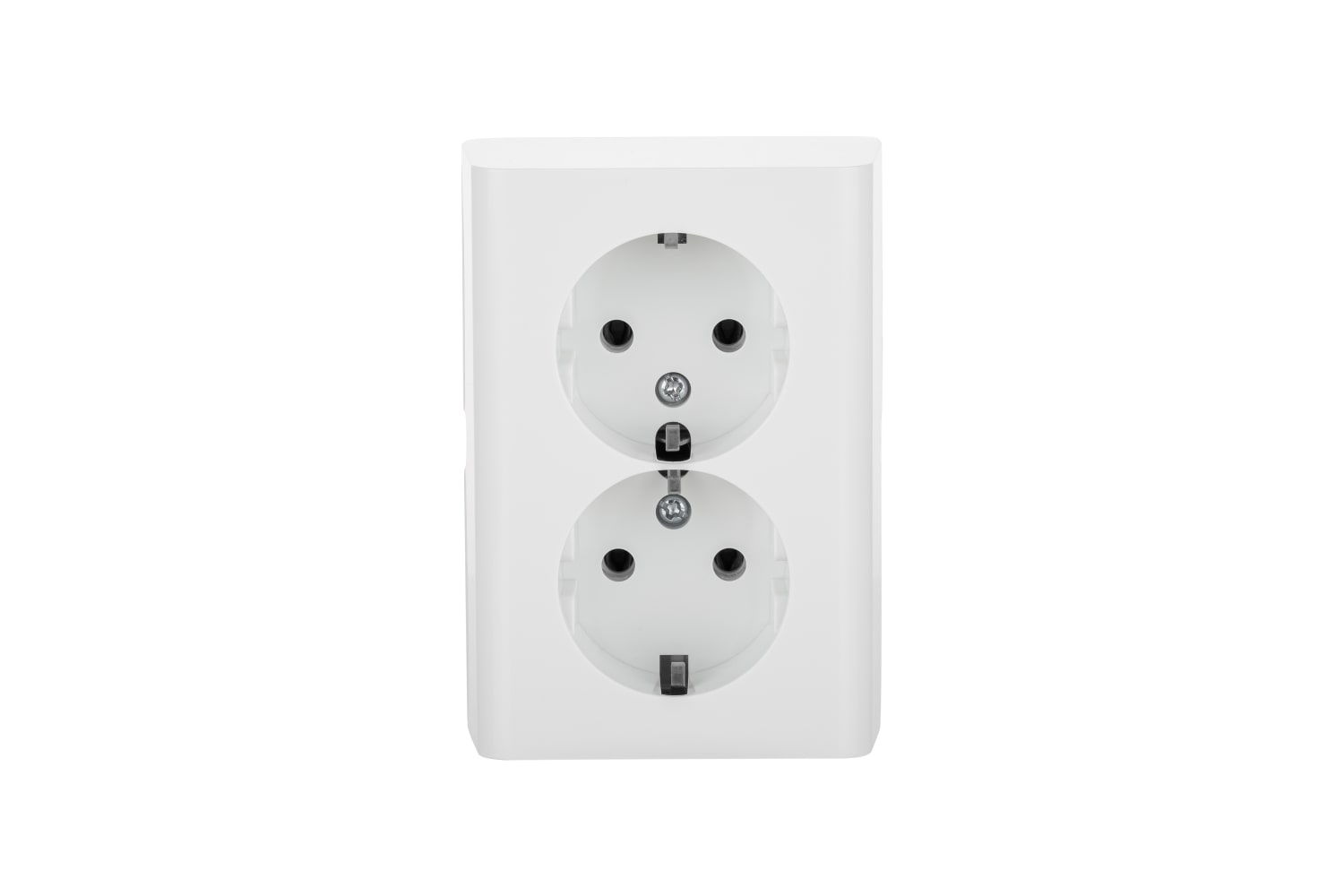 Priza Schuko dubla Ovivo Nivo, IP20, 16A, ABS, alb