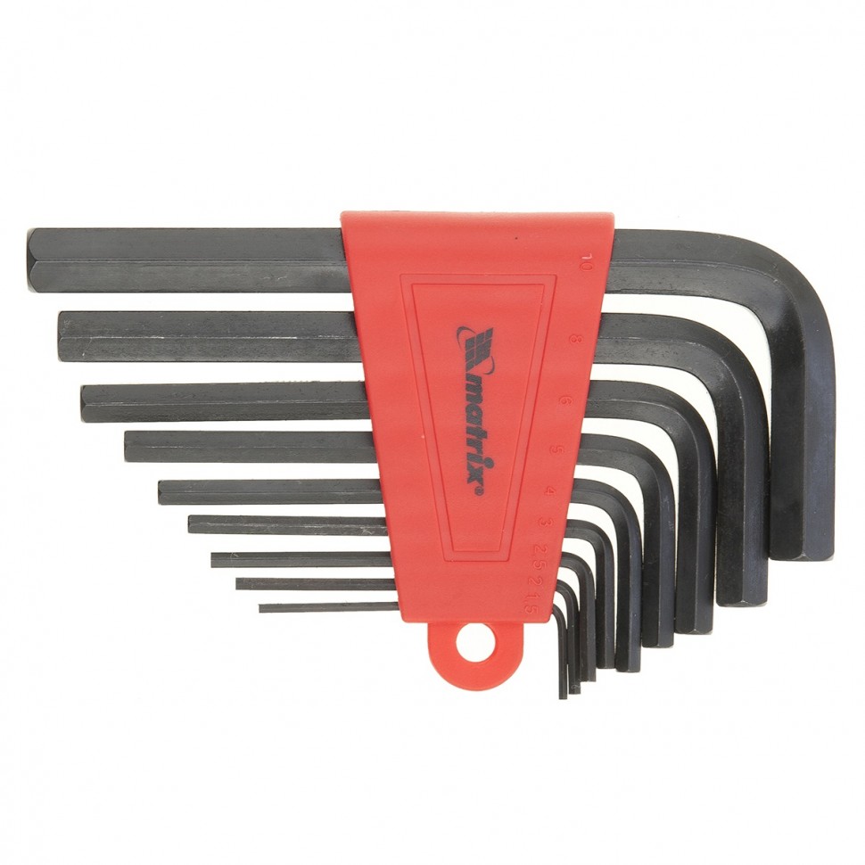 Set chei imbus HEX, 1,5-10 mm, CrV, 9 bucati, oxidate, scurte  MTX