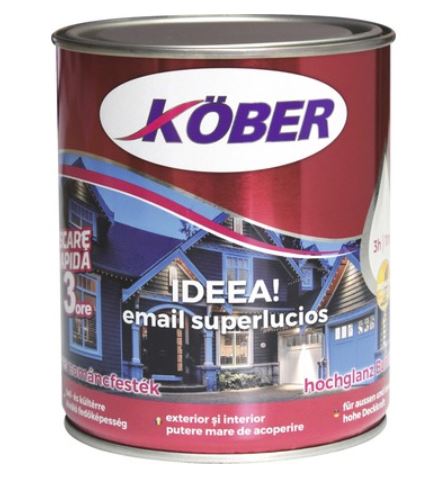 Email lemn / metal, 0.75L, Brun Orange Kober Ideea