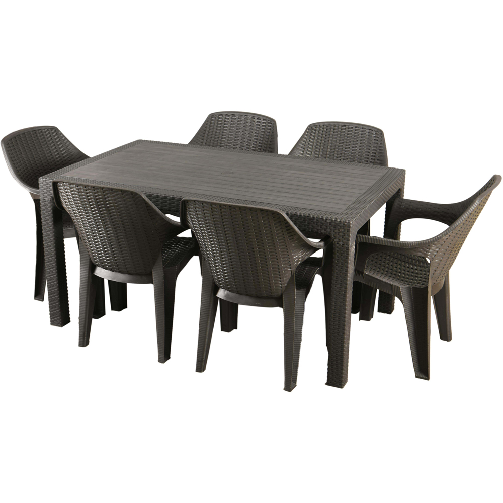 Masa terasa Outdoor Living, plastic, 150 x 90 x 75 cm, antracit