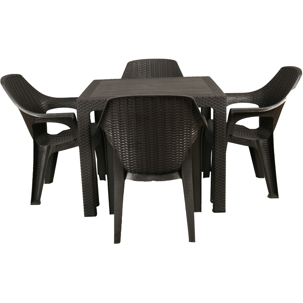 Masa terasa Outdoor Living, plastic, 90 x 90 x 75 cm, antracit