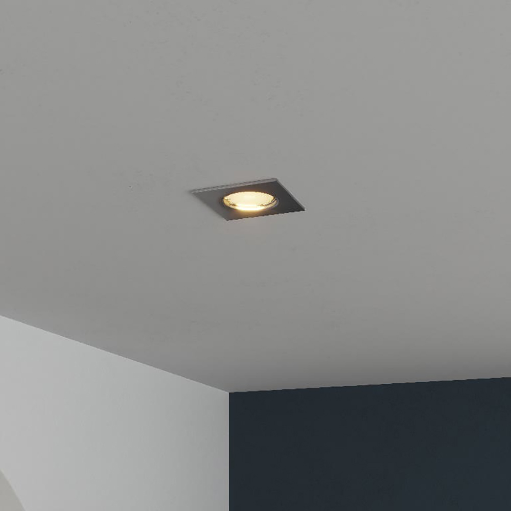 Rama pentru spot LED GOODHOME Ares, 8.5 x 8.5 cm, IP20, metal, crom