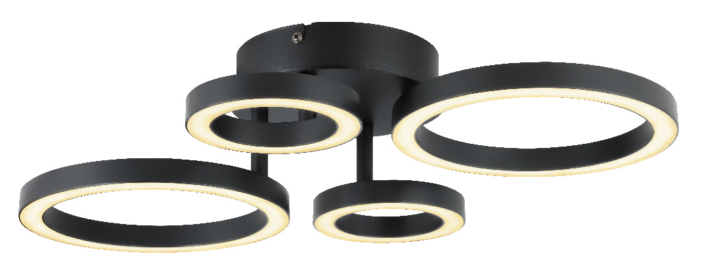 Plafoniera LED GOODHOME Taphao, 4 spirale, 700lm, 3000K, negru