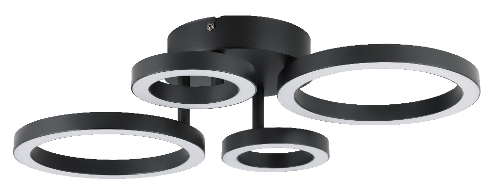 Plafoniera LED GOODHOME Taphao, 4 spirale, 700lm, 3000K, negru