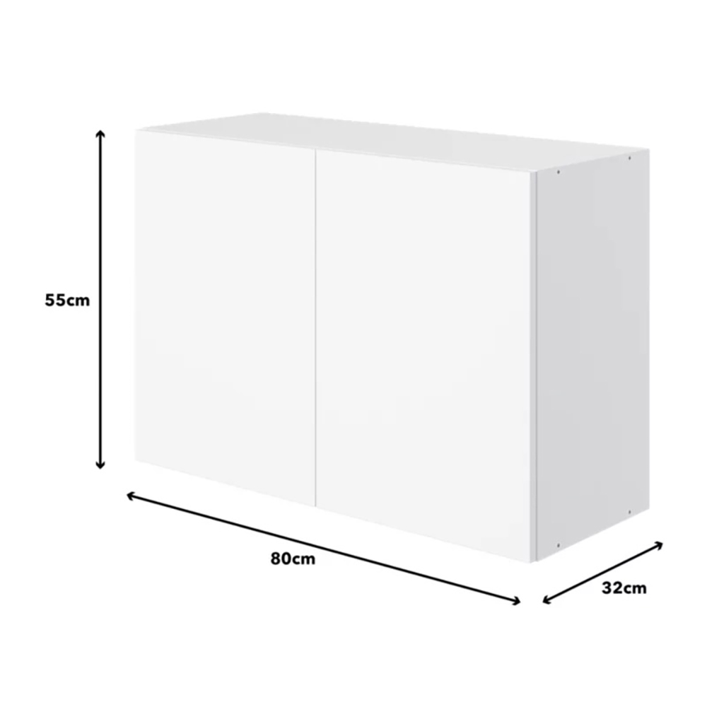 Corp suspendat bucatarie Pragma, PAL, 80 x 32 x 55cm, alb