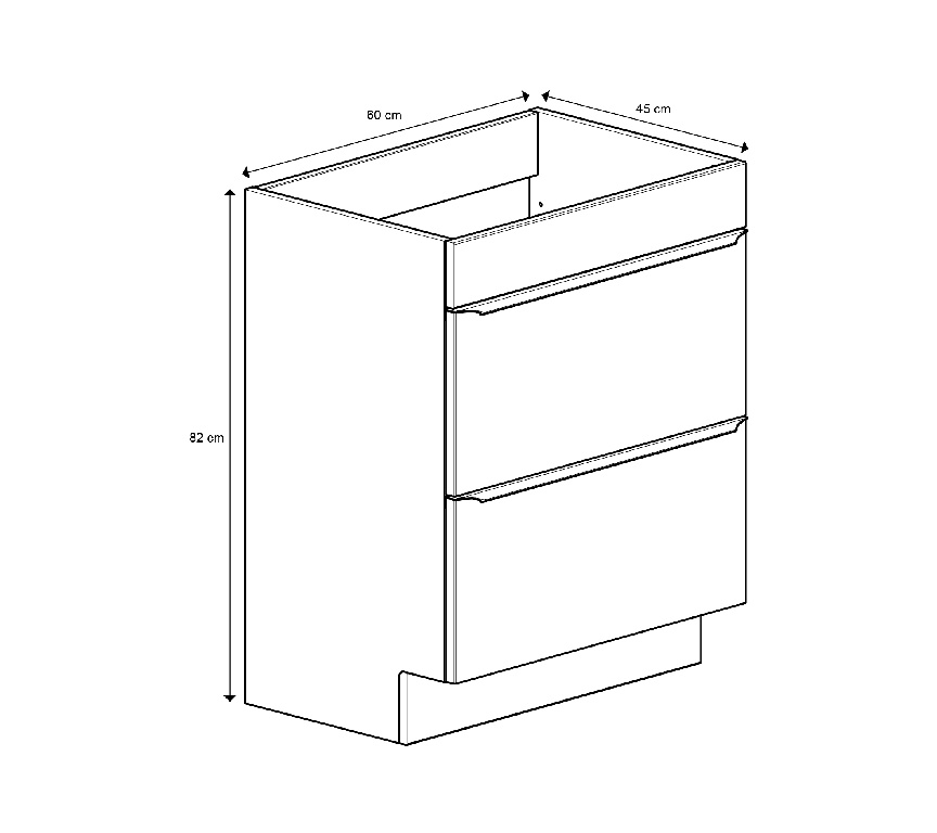Masca lavoar GoodHome Imandra, 80 x 45 x 82 cm, albastru
