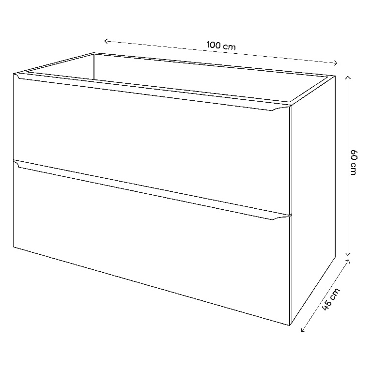 Masca lavoar GoodHome Imandra, suspendata, 100 x 45 x 60 cm, albastru