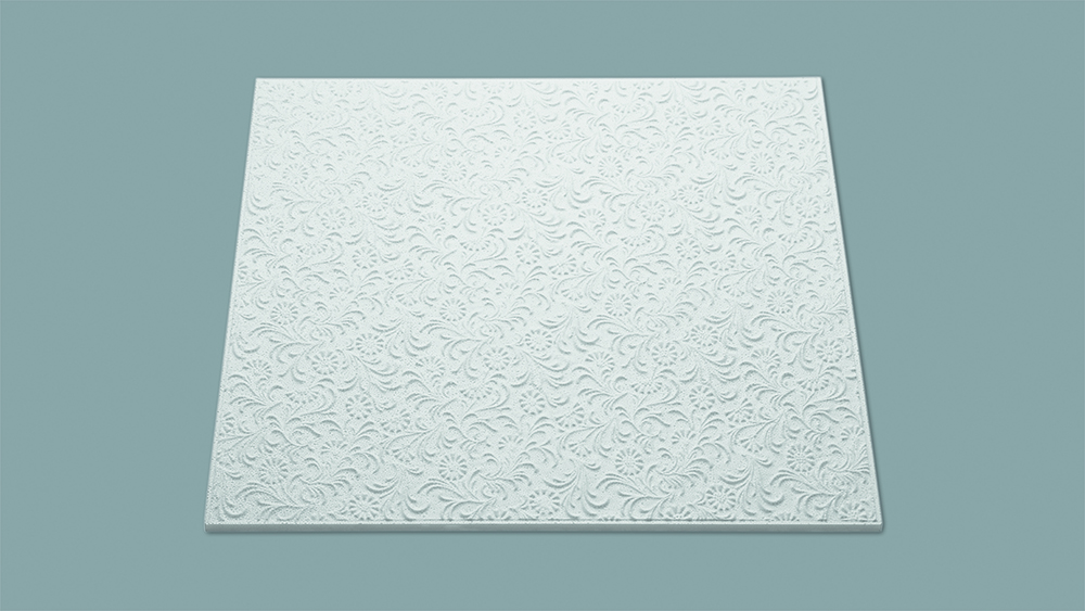 Plafon Decorativ Polistiren, T107, 50 x 50 cm, 10 mm, 2Mp/Pachet  Decoflair