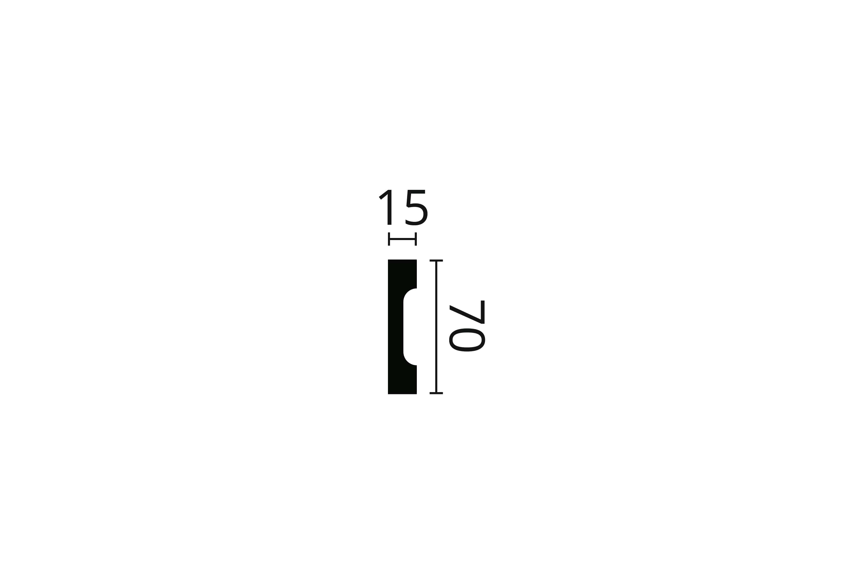 Brau decorativ NMC Noel&Marquet Wd2 7 x 200 cm, 15mm, alb