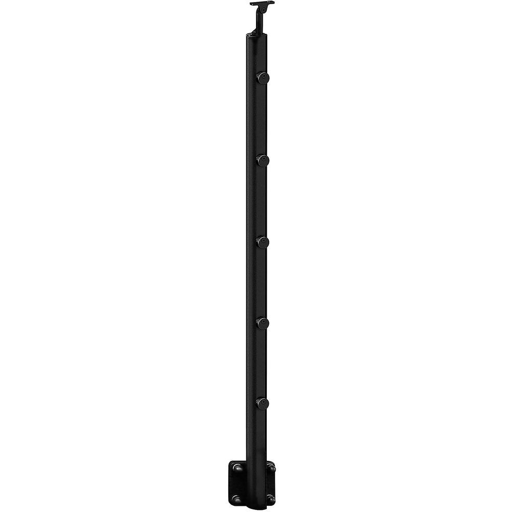 Stalp pentru balustrada FORTIA, 113.7 x 10.2 cm, aluminiu, negru