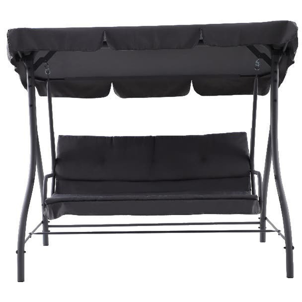Balansoar gradina GOODHOME Moorea, 3 locuri, 194 x 120 x 167 cm, gri inchis