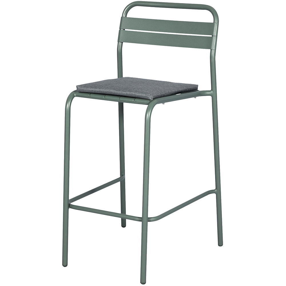 Scaun terasa GOODHOME Lithari, otel, 57 x 53 x 108.5 cm, verde