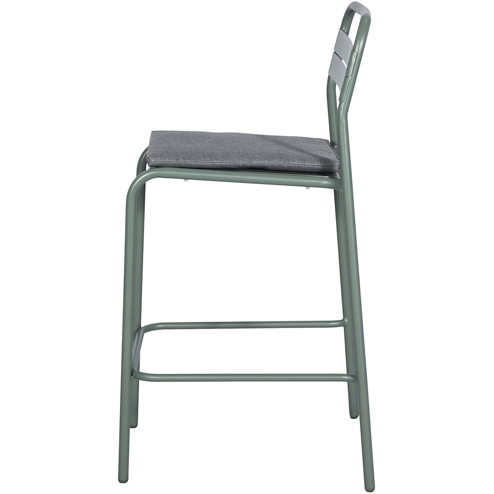 Scaun terasa GOODHOME Lithari, otel, 57 x 53 x 108.5 cm, verde