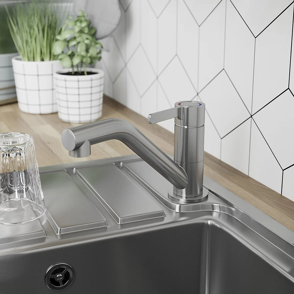 Baterie bucatarie GOODHOME Kawa, alama, inox