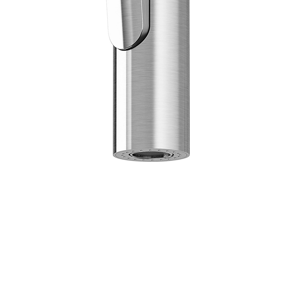 Baterie bucatarie GOODHOME Saffron, extractibil, alama sanitara, inox
