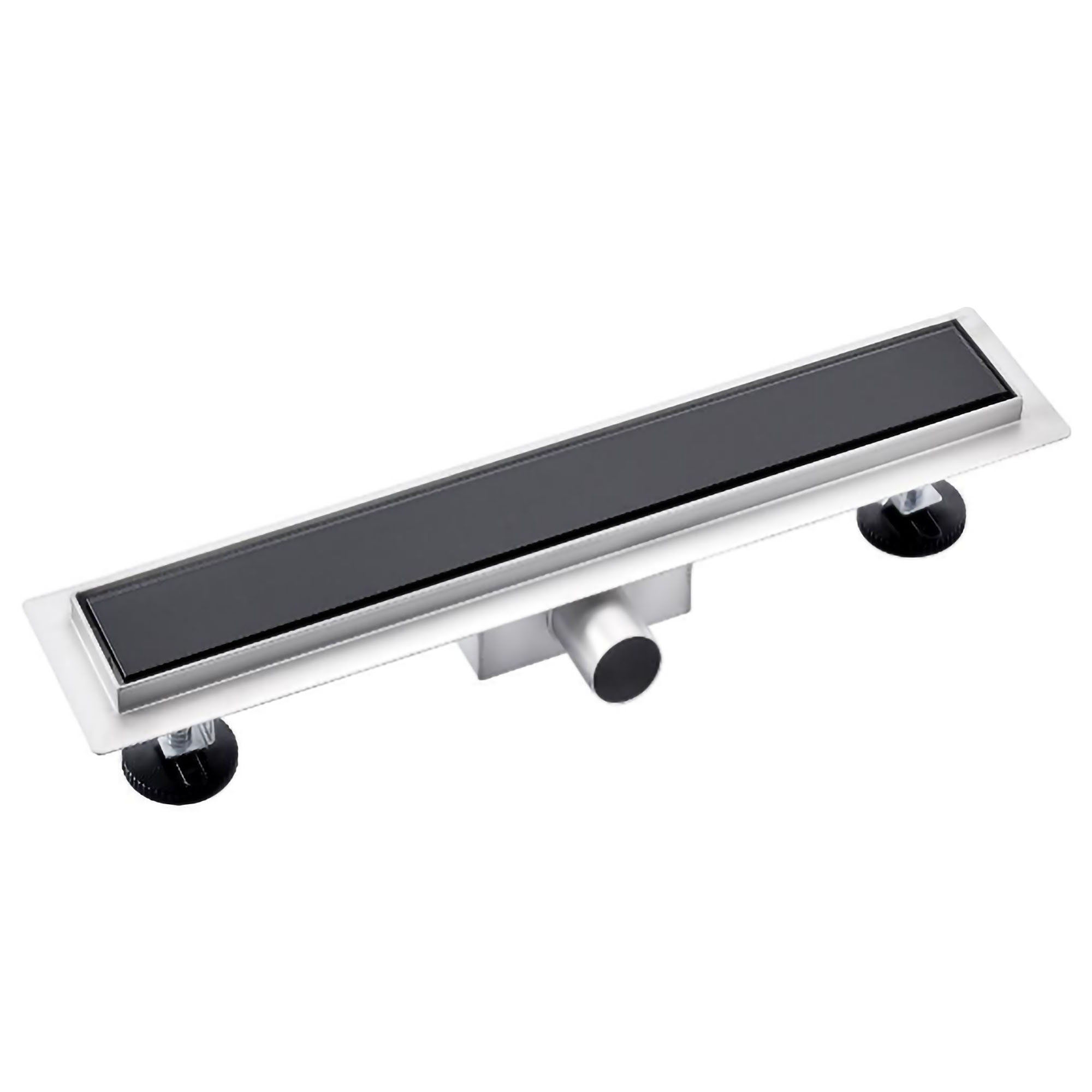 Rigola dus REECOMER SDG-B-450, inox si sticla, 450 mm, negru