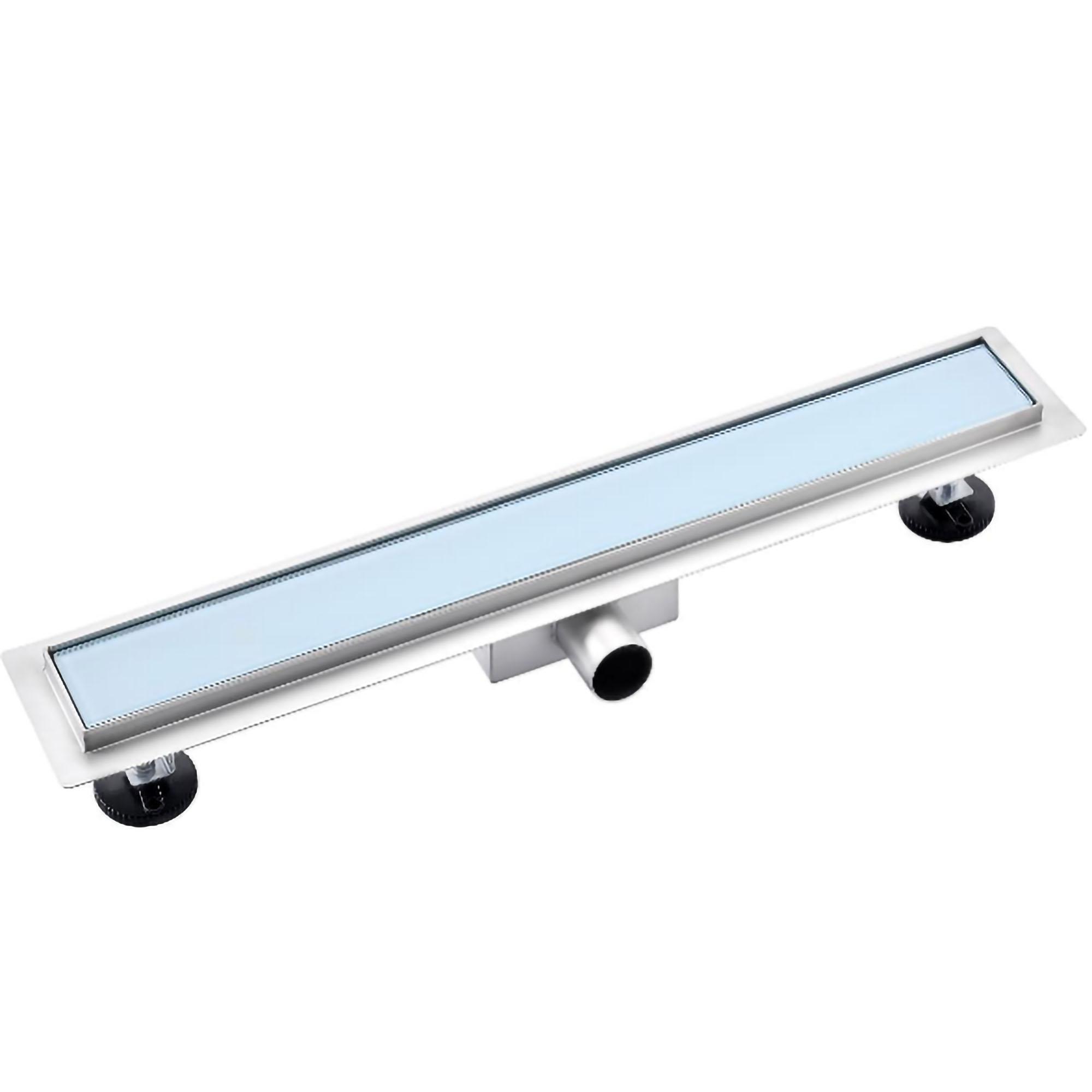 Rigola dus REECOMER SDG-W-700, inox si sticla, 700 mm, alb