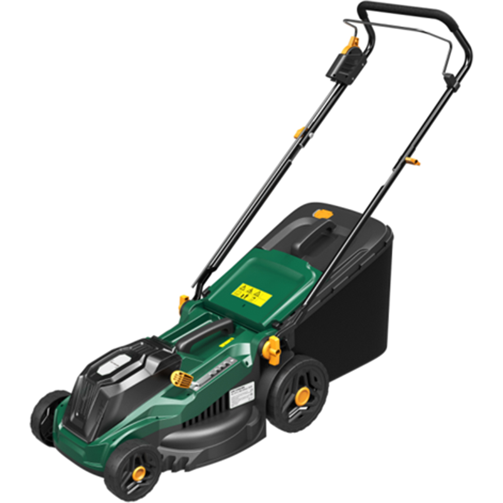 Masina de tuns iarba pe acumulator, Electrica, 4Ah, 18V, latime taiere 38 cm, cos 42L, verde