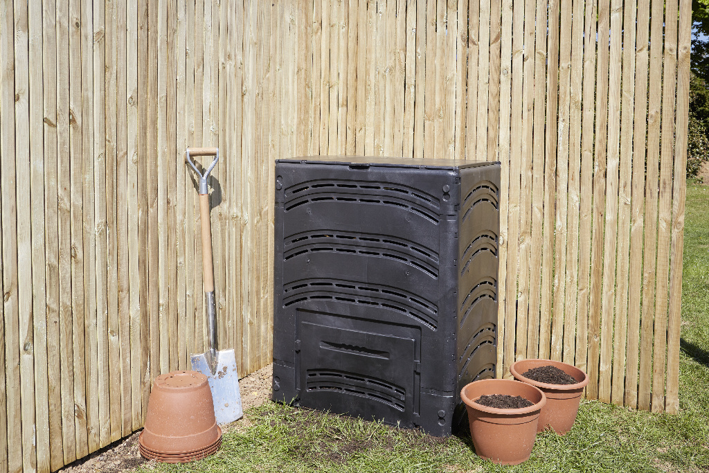 Lada compostor de gradina VERVE, 500 l, 60 x 80 x 100 cm, plastic termoformat, negru