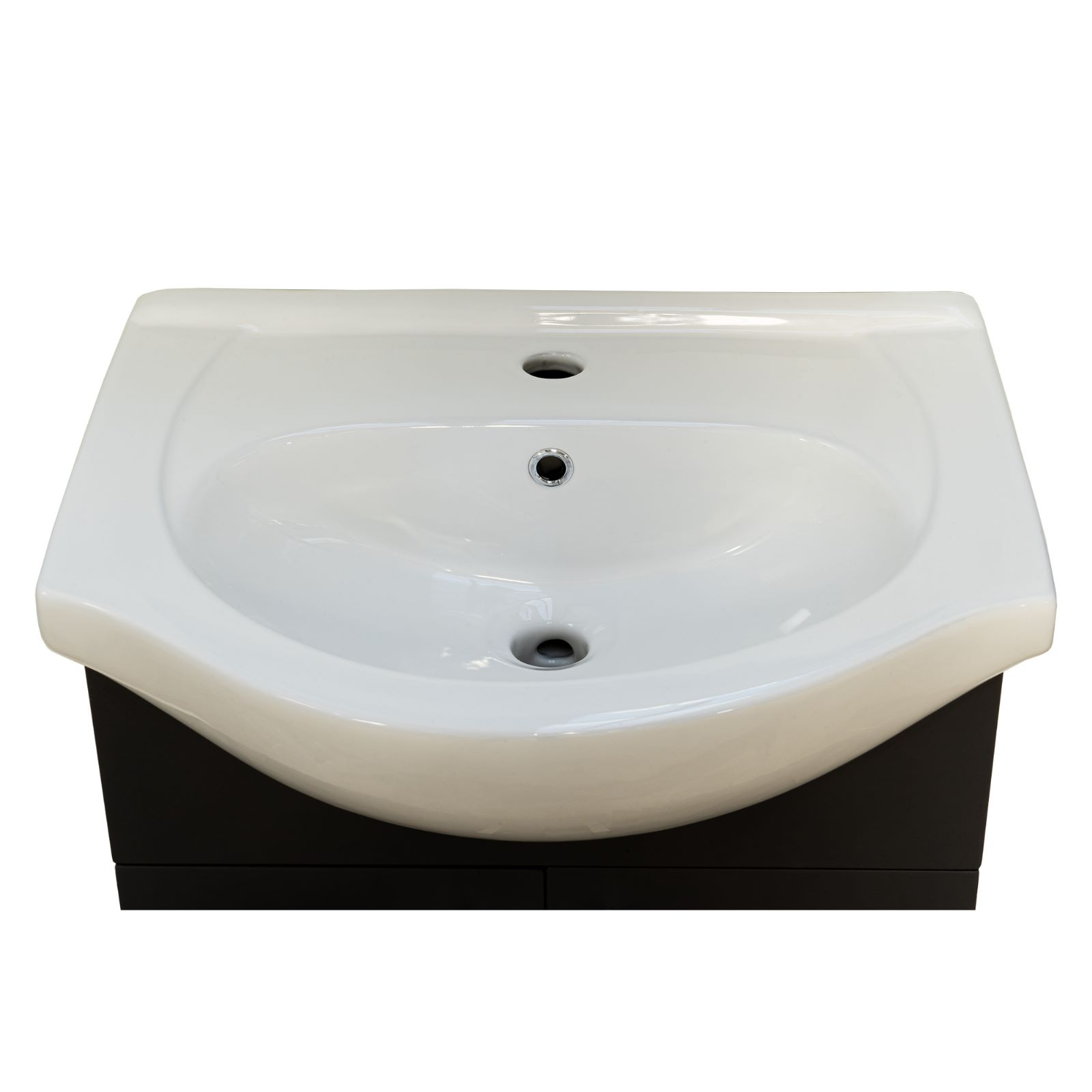 Set mobilier baie SANITOP Bella, cu oglinda, 55 cm, PAL, gri inchis