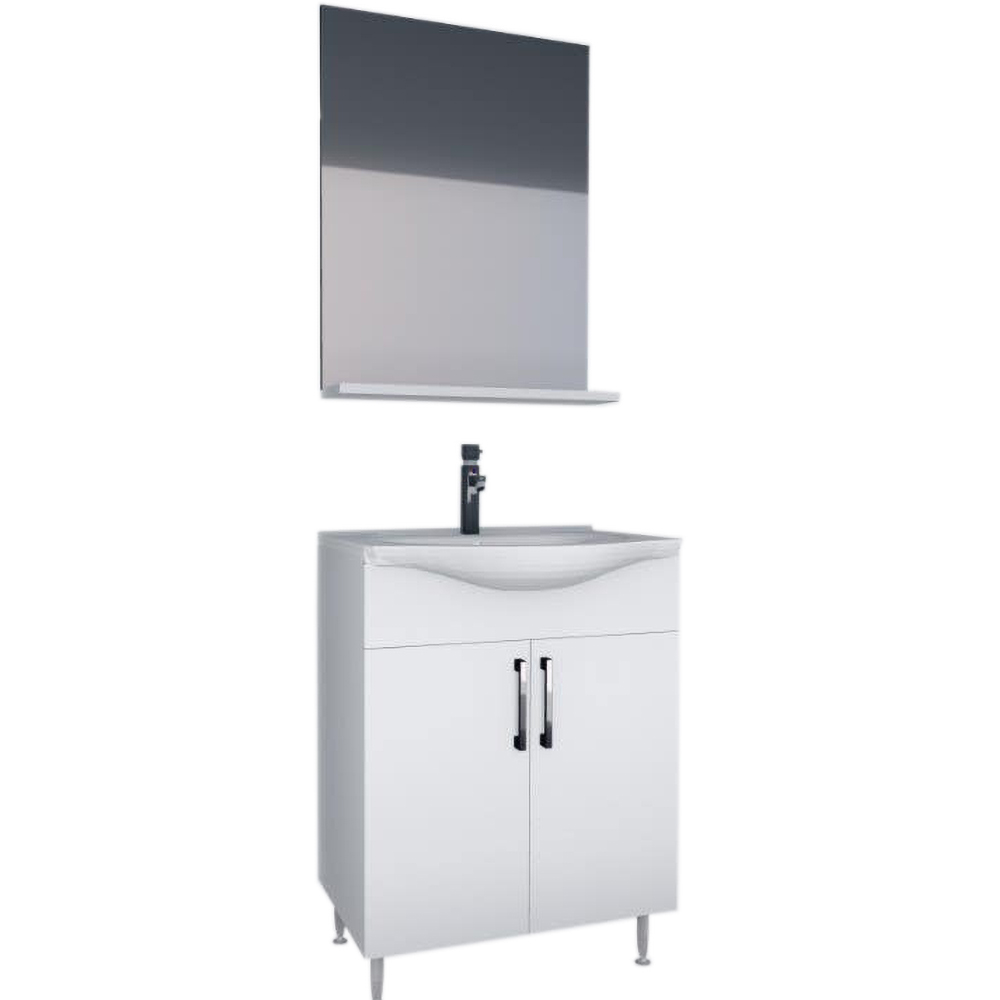 Set mobilier baie SANITOP Bella, 57 x 44.4 x 82 cm, alb