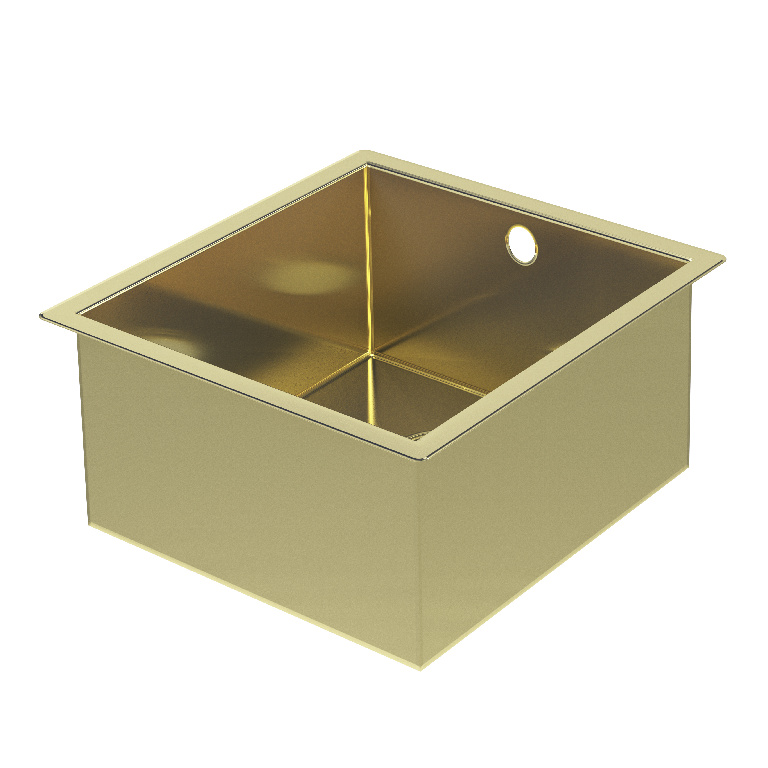 Chiuveta bucatarie GOODHOME Koseret, 1 cuva, inox, auriu