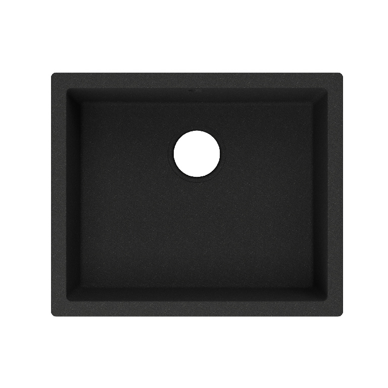 Chiuveta bucatarie GoodHome Sorel, 1 cuva, compozit quartz, negru