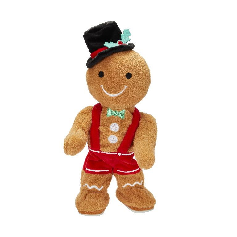 Jucarie Om de Turta Dulce, 37 cm, danseaza si canta, pe baterie, plus, multicolor