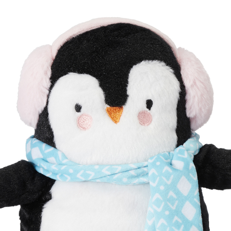 Jucarie Pinguin animat, muzical si luminos, 24 x 28 cm, plus, pe baterie, multicolor