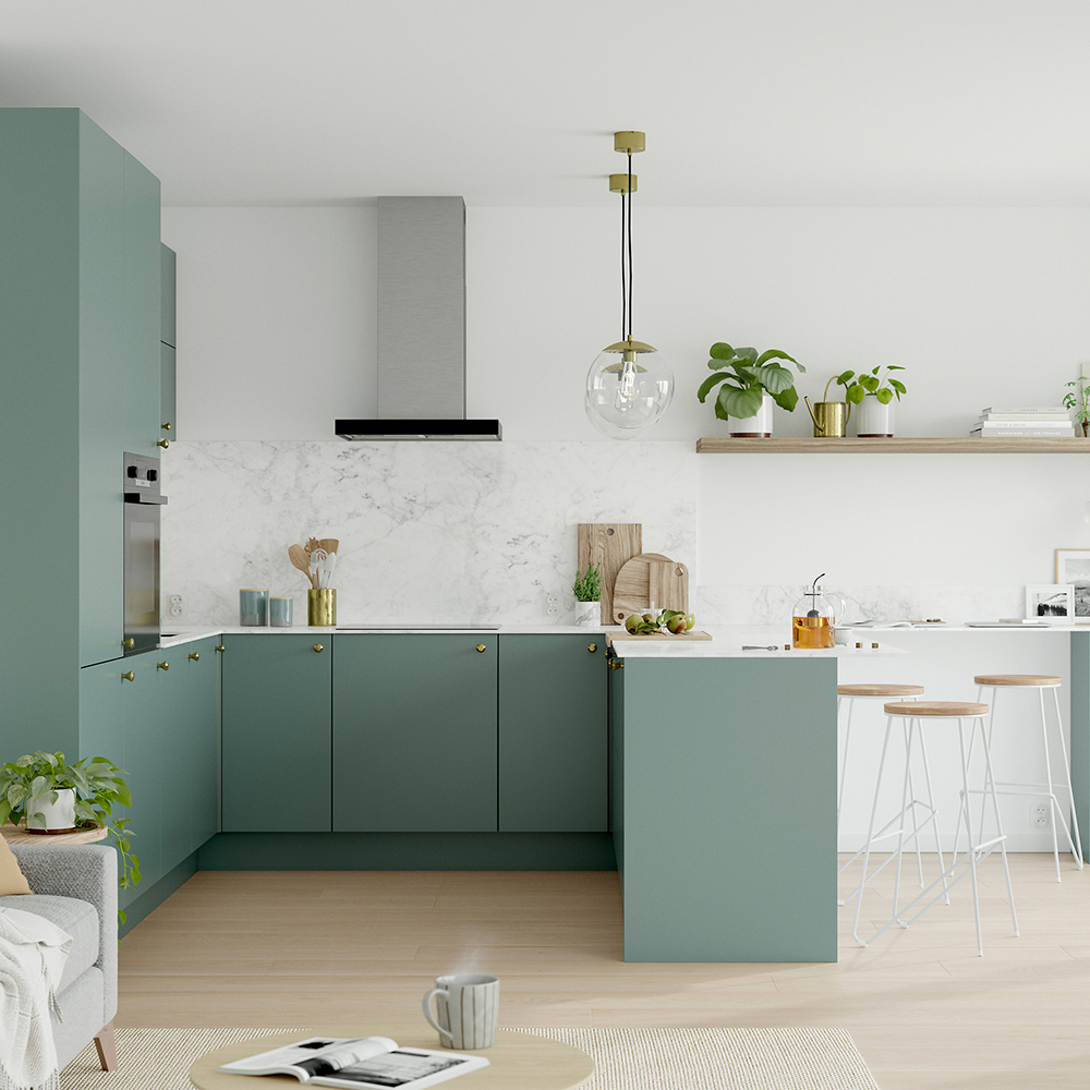 Front usa bucatarie GoodHome Stevia, 60x45 cm, verde
