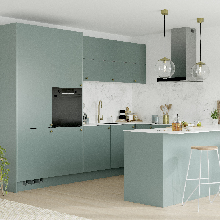 Cornisa GOODHOME Stevia, 3.5 x 240 cm, mdf, verde mat