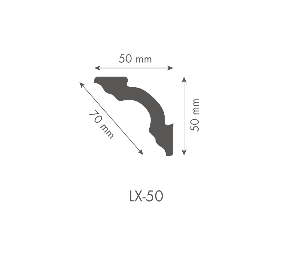 Bagheta Decorativa Bg Lx50 5X200Cm, 50Mm • Dynamic