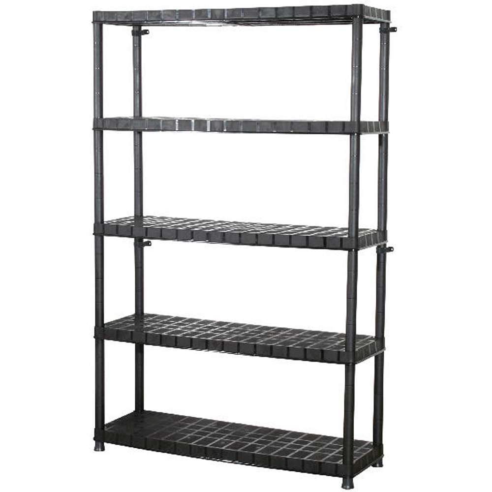 Raft atelier GOODHOME, polipropilena, 120 x 40 x 185 cm, negru