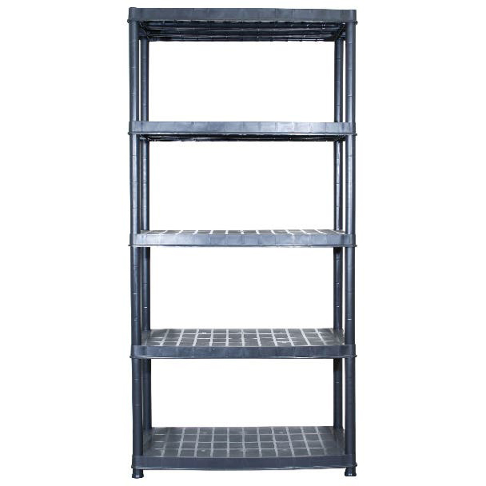 Raft atelier GOODHOME, polipropilena, 92 x 45.7 x 185 cm, negru