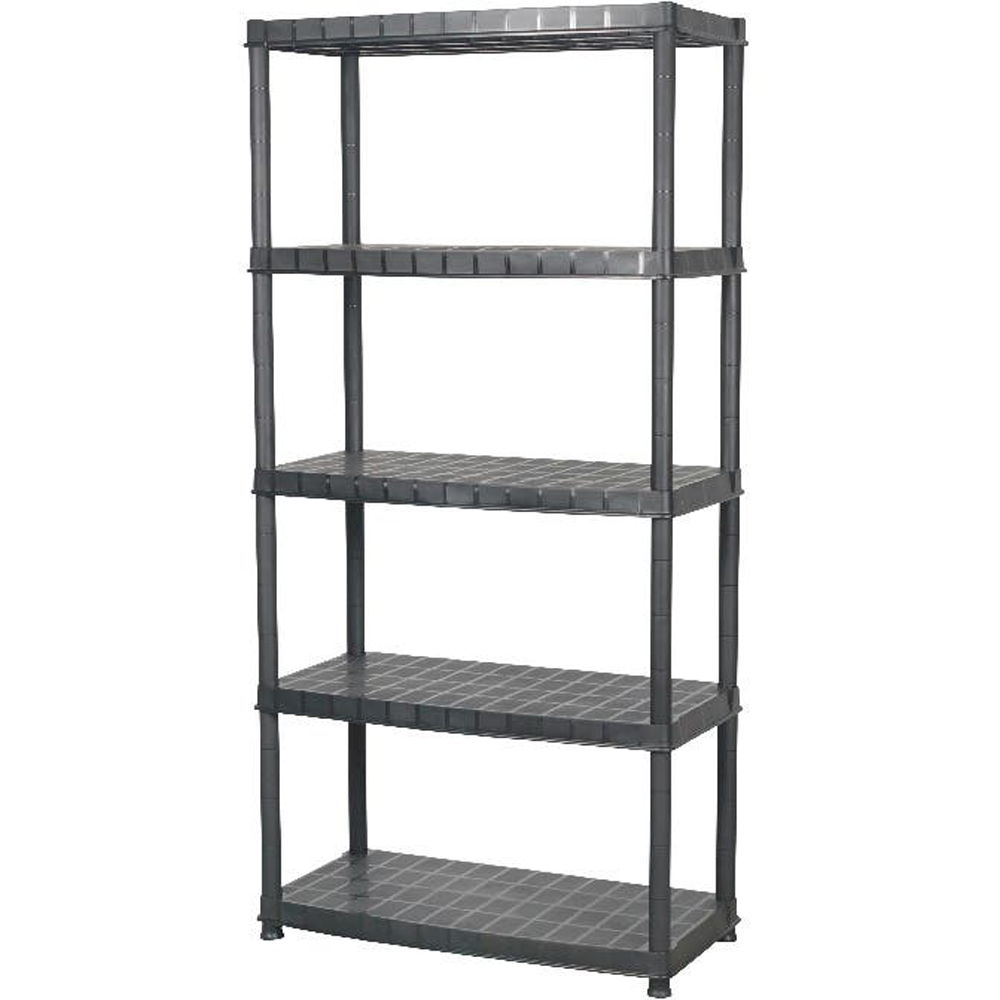 Raft atelier GOODHOME, polipropilena, 92 x 45.7 x 185 cm, negru