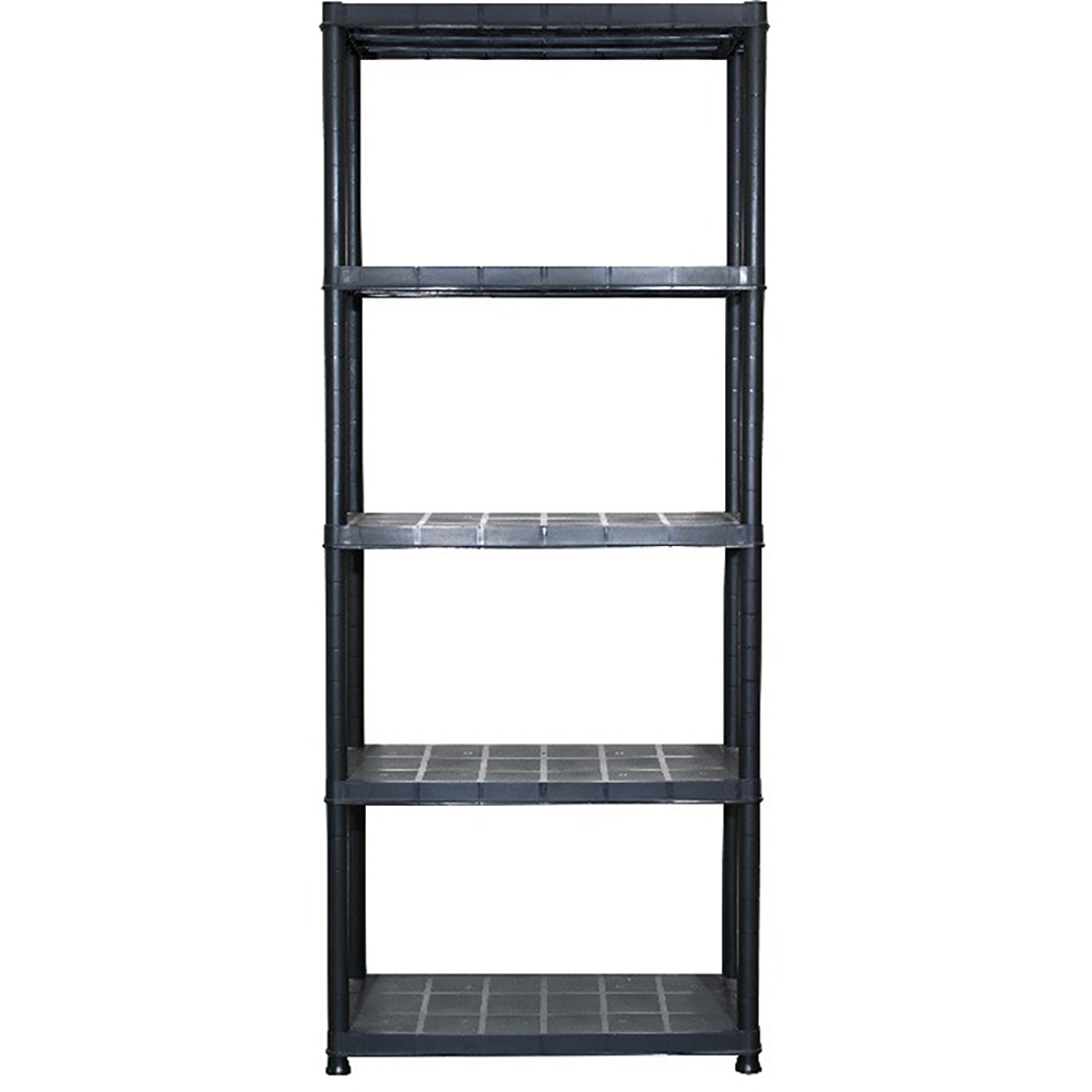 Raft 5 polite, 170 x 70 x 38 cm, plastic, negru