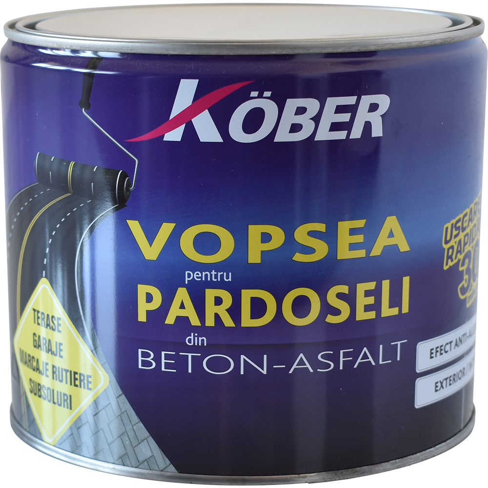 Vopsea pentru asfalt KOBER, galben, 2.5L