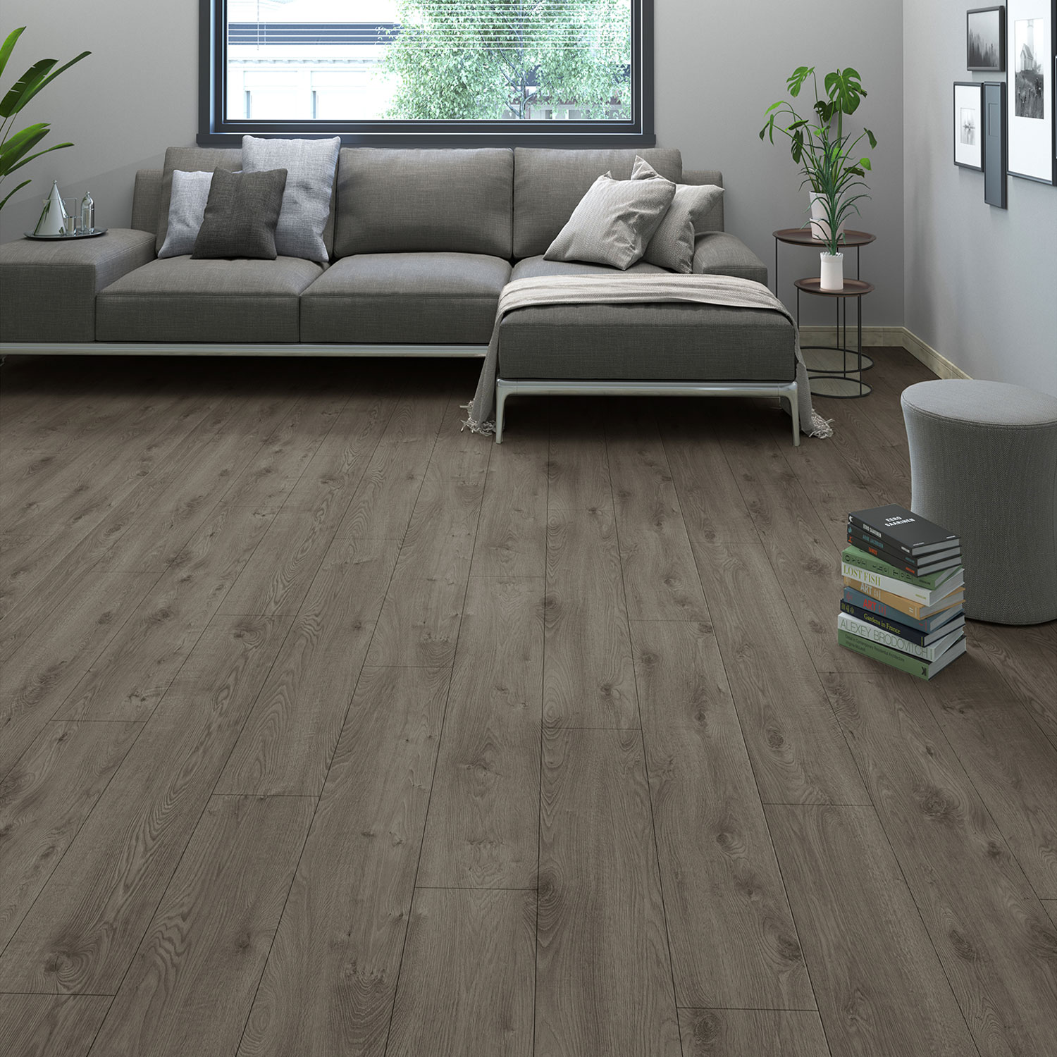 Parchet laminat Nirvana, 12 mm, AC5, CL33, Emboss, 1.35 mp/cutie, gri mat