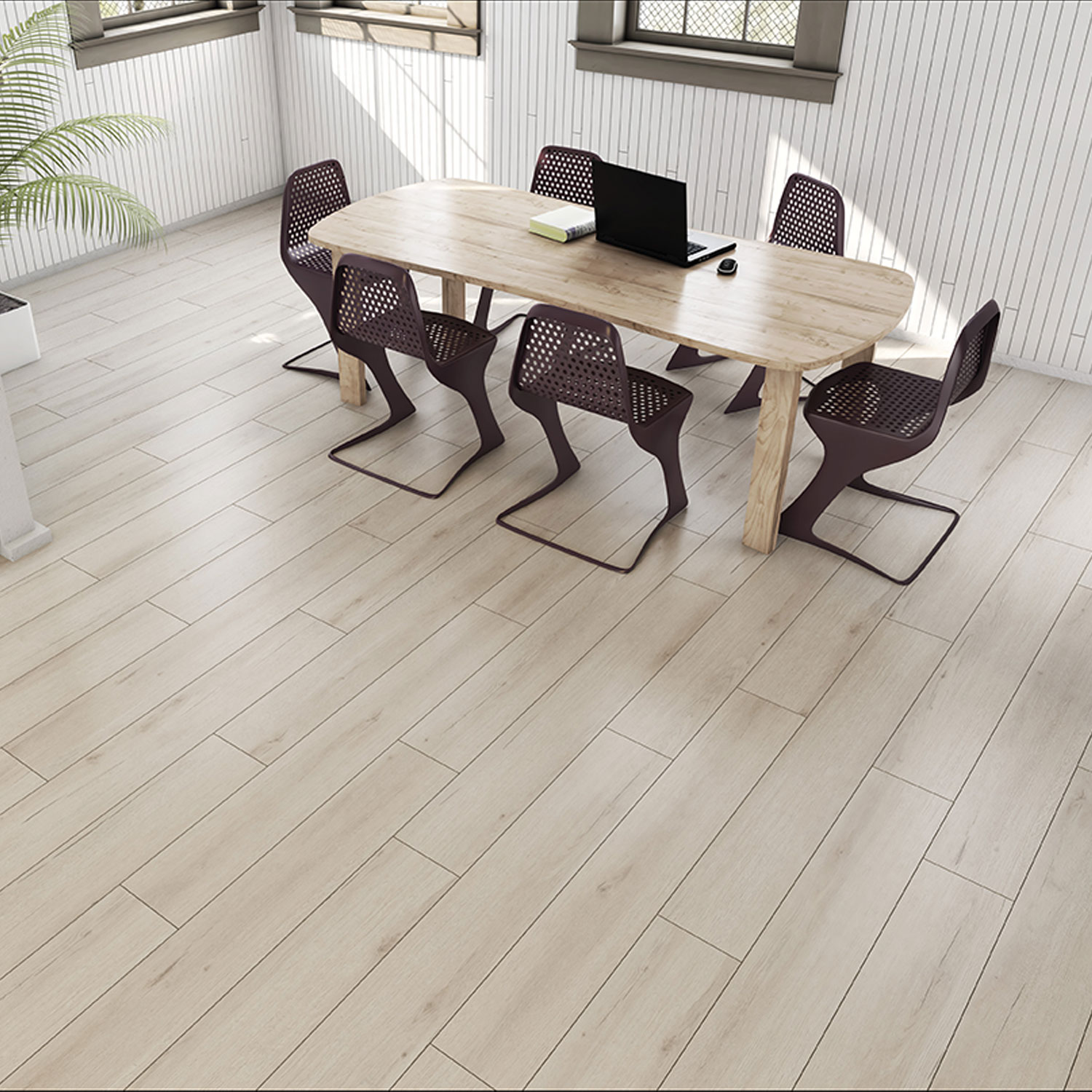 Parchet laminat Dorino, 10 mm, AC4, CL32, 1.47 mp/cutie, alb murdar