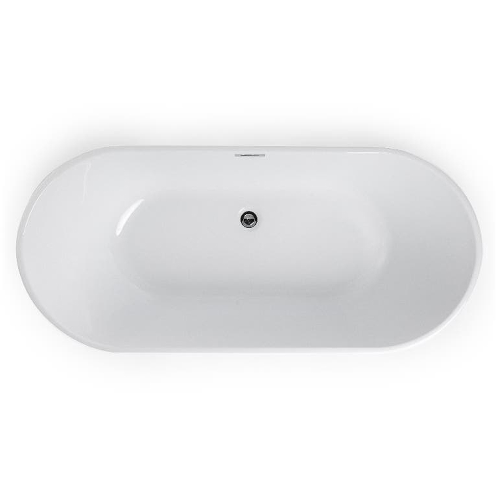 Cada baie freestanding GOODHOME Huron, acril, 170 x 75 x 60 cm, alb