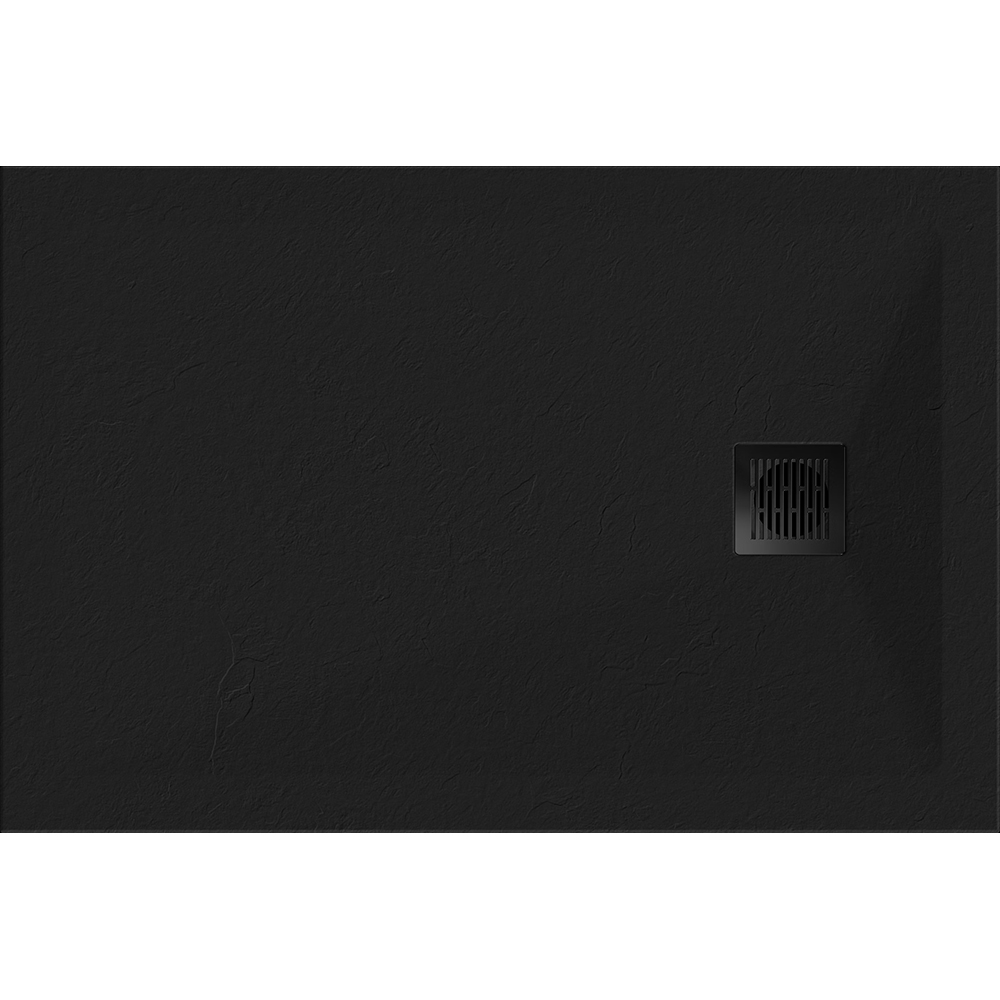 Cadita dus GOODHOME Douro, rasina, 140 x 90 cm, negru