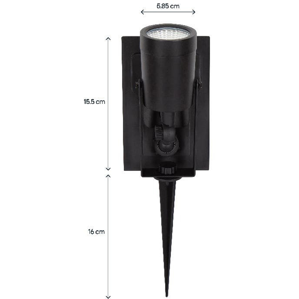 Lampa solara Adjuma, IP44, 300 lm, negru