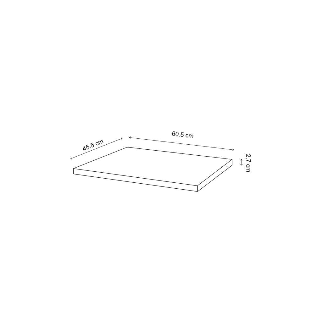 Blat lavoar baie GoodHome Hartland, 60.5 x 45.5 x 2.7 cm, stejar