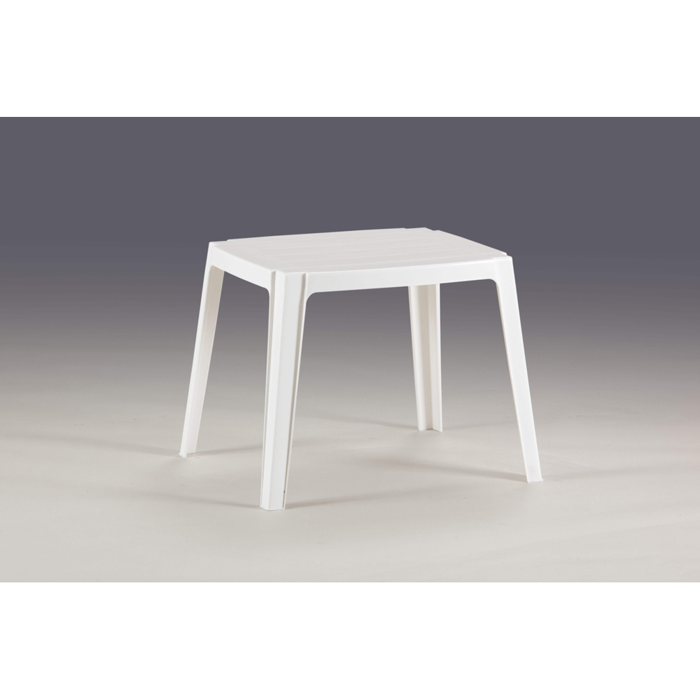 Masa terasa Bica, plastic, 59 x 47 x 46 cm, alb