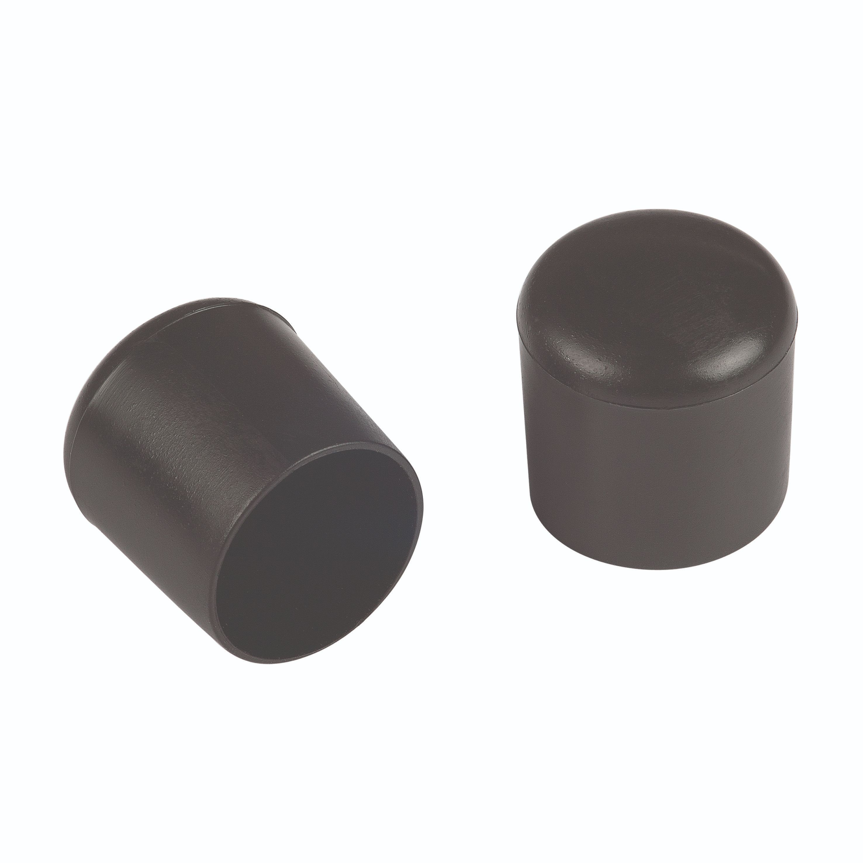 Capac tub, negru, 20 mm