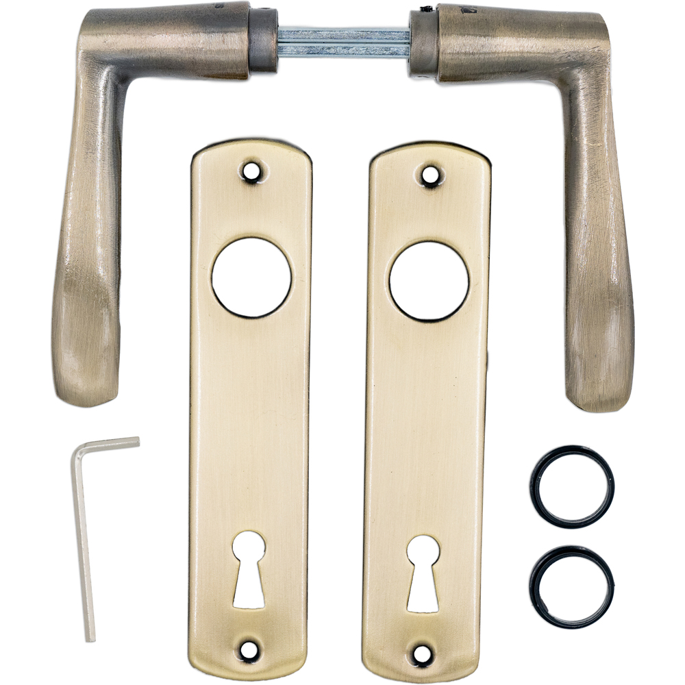 Maner cu sild ASSA ABLOY, aluminiu, 72 mm, 2 bucati, alama