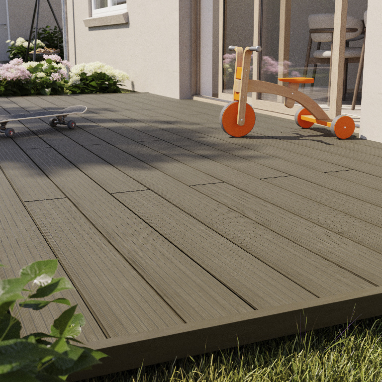 Dusumea pentru terasa KLIKSTROM Premium, 220 x 14.5 x 2.1 cm, WPC, maro