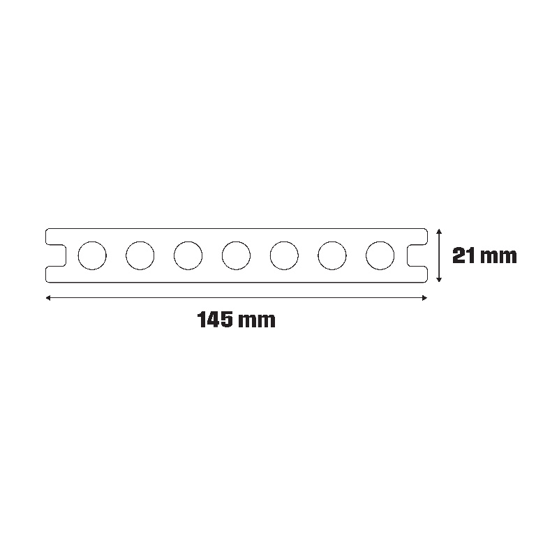 Dusumea pentru terasa KLIKSTROM Premium, 220 x 14.5 x 2.1 cm, WPC, maro